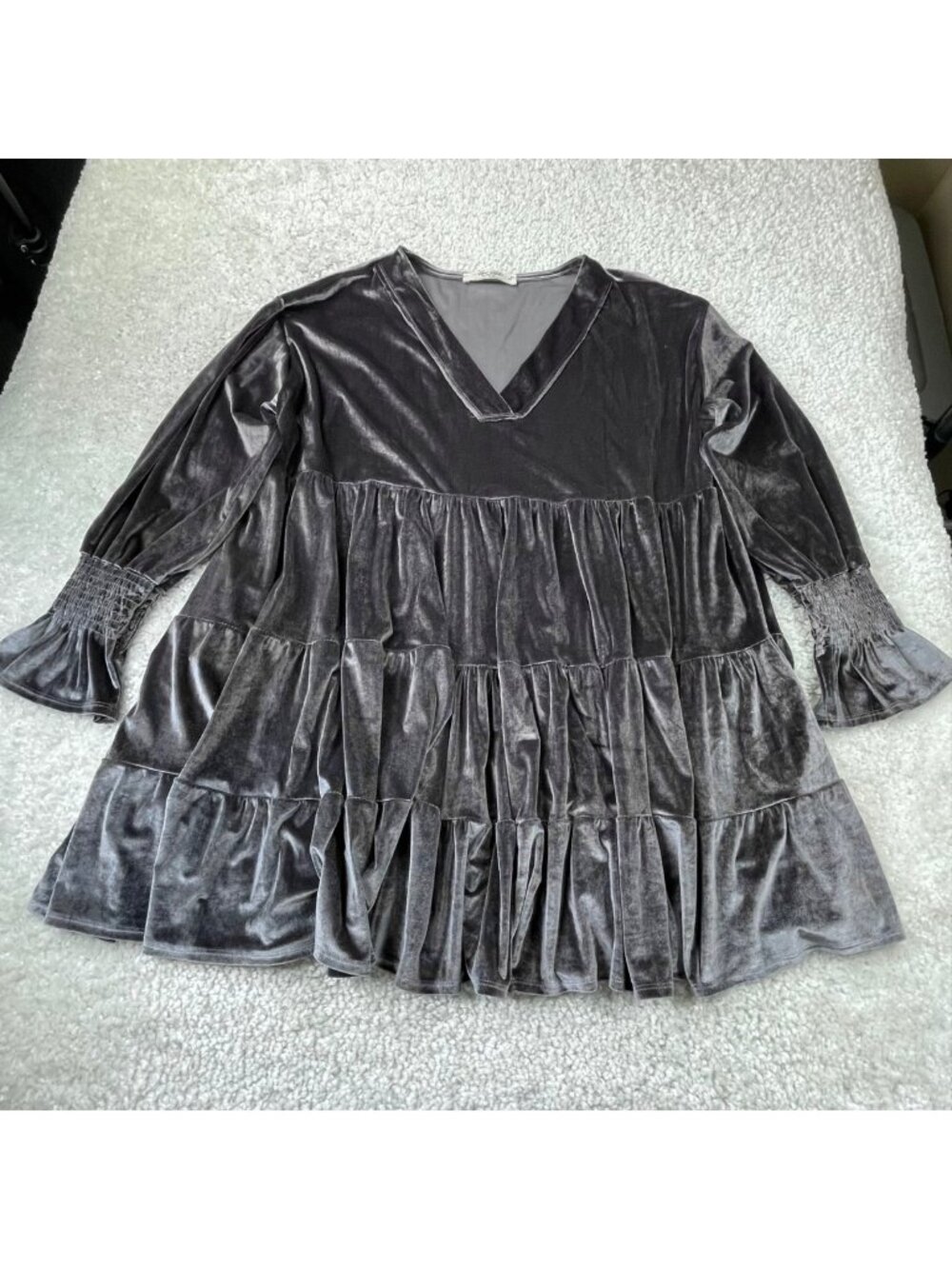 Three Bird Nest The Maddie Velvet Tunic Sweatshirt Womens Large